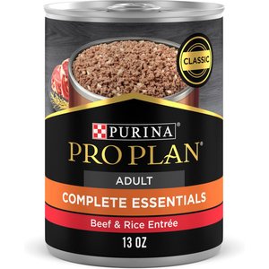 Purina Pro Plan High Protein Pate, Beef & Rice Entr?e Wet Dog Food, 13-oz, case of 12