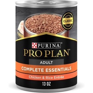 Purina Pro Plan Complete Essentials Adult Classic Chicken & Rice Entree Canned Dog Food, 13-oz, case of 12