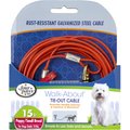 Four Paws Puppy Tie Out Cable, Orange, 15-ft