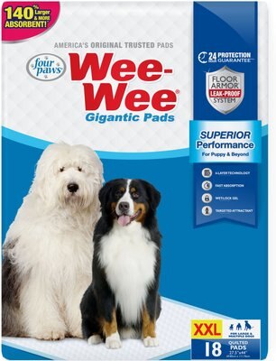Wee-Wee Pads Gigantic Dog Pee Pads, 27.5 x 44-in, Unscented, slide 1 of 1