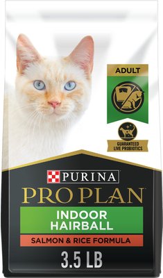 Purina Pro Plan Adult Indoor Hairball Management Salmon & Rice Formula Dry Cat Food, slide 1 of 1