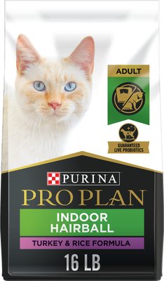 Purina Pro Plan Adult Indoor Hairball Management Turkey & Rice Formula Dry Cat Food, slide 1 of 1