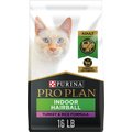 Purina Pro Plan Adult Indoor Hairball Management Turkey & Rice Formula Dry Cat Food, 16-lb bag