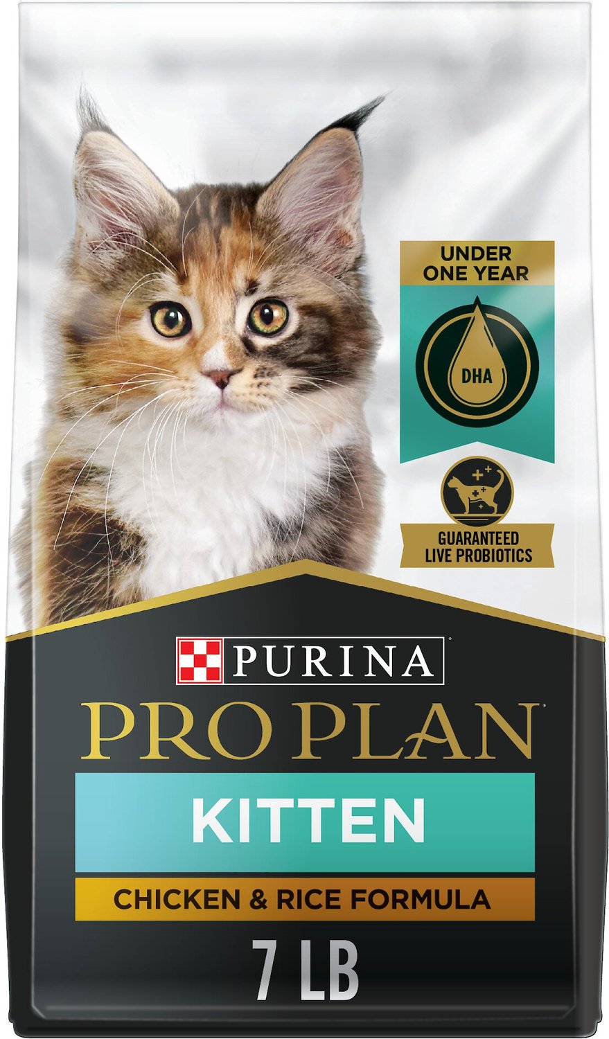 Purina Pro Plan Focus Kitten Chicken & Rice Formula Dry Cat Food, 7-lb