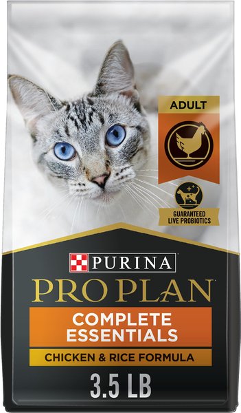 Purina Pro Plan Chicken & Rice Formula with Probiotics High Protein Cat Food, 3.5-lb bag slide 1 of 10