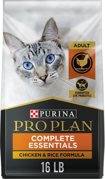 Purina Pro Plan Chicken & Rice Formula with Probiotics High Protein Cat Food, 16-lb bag slide 1 of 10