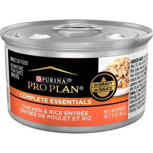 Purina Pro Plan Savor Adult Chicken & Rice Entree in Gravy Canned Cat Food, 3-oz, case of 24