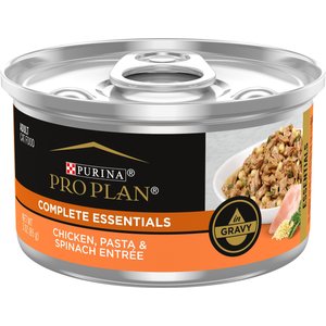 Purina Pro Plan Chicken, Pasta & Spinach Entree in Gravy Canned Cat Food, 3-oz, case of 24