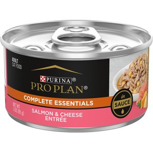 Purina Pro Plan High Protein Salmon & Cheese Entree in Sauce Wet Cat Food, 3-oz pull-top can, case of 24