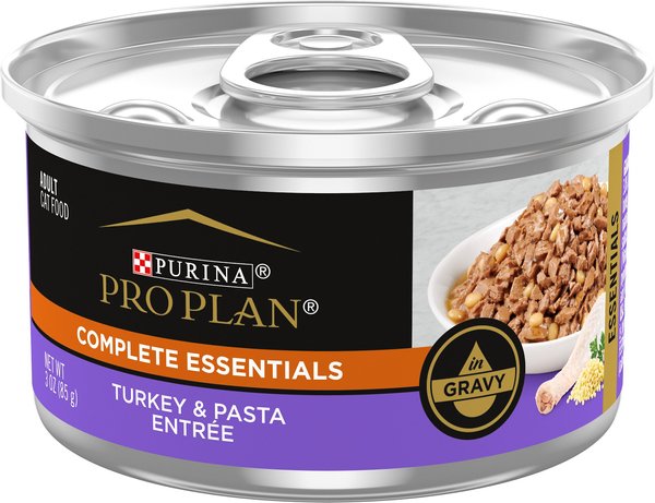 Purina Pro Plan Savor Adult Turkey & Pasta Entree in Gravy Canned Cat Food, 3-oz, case of 24 slide 1 of 8