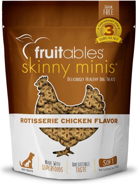Fruitables Skinny Minis Rotisserie Chicken Flavor Soft & Chewy Dog Treats, 5-oz bag slide 1 of 3