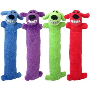 Multipet Loofa Dog The Original Squeaky Plush Dog Toy, Color Varies, Small