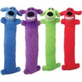 Multipet Loofa Dog The Original Squeaky Plush Dog Toy, Color Varies, Large