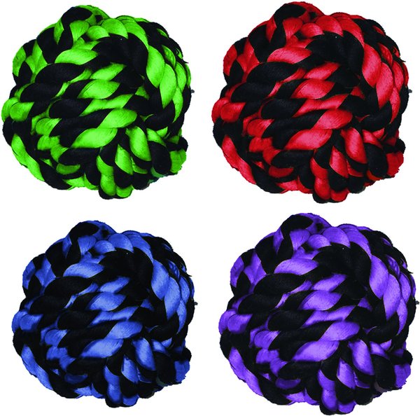 Multipet Nuts for Knots Ball Dog Toy, Color Varies, Medium slide 1 of 5