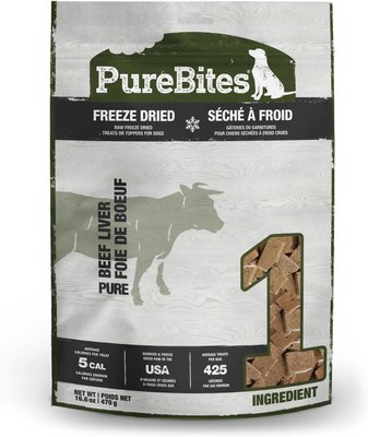 PureBites Beef Liver Freeze-Dried Raw Dog Treats, slide 1 of 1