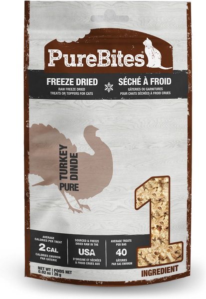 PureBites Turkey Breast Freeze-Dried Raw Cat Treats, 0.92-oz bag slide 1 of 10