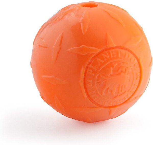 Planet Dog Orbee-Tuff Diamond Plate Ball Tough Dog Chew Toy, Orange, Medium slide 1 of 11