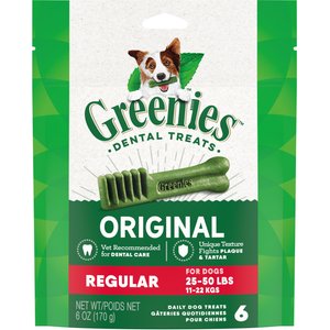 Greenies Regular Dental Dog Treats, 6 count