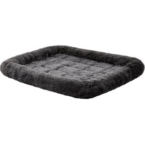 MidWest Quiet Time Fleece Dog Crate Mat, Gray, 24-in