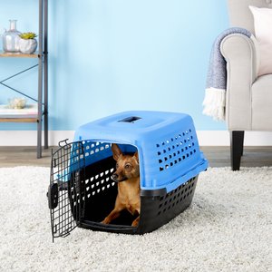 Petmate Compass Fashion Dog & Cat Kennel, Blue, Small