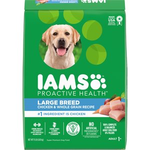 Iams Adult Large Breed Real Chicken High Protein Dry Dog Food, 15-lb bag