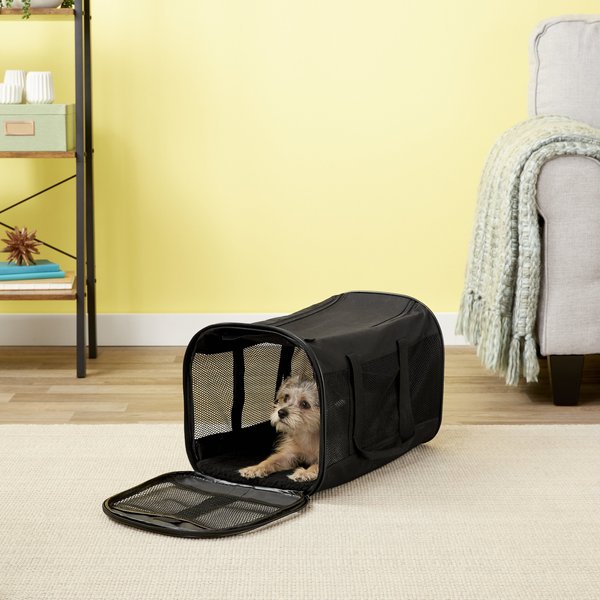 Collapsible Pet Carrier Mesh Cat Dog Carrying Handle Red,Black or Blue Black