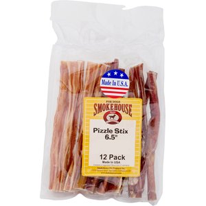 Smokehouse 6.5" Pizzle Stix Dog Treats, 12 pack