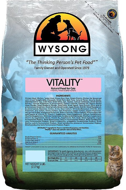 WYSONG Vitality Dry Cat Food, 5-lb bag 