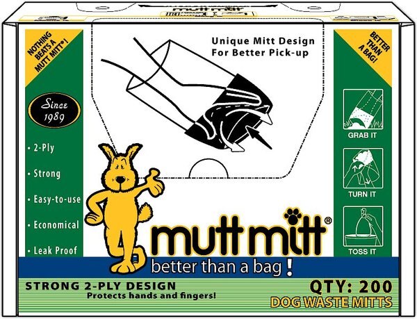 Mutt Mitt Dog Waste & Poop Pick Up Bag, 200 count slide 1 of 7