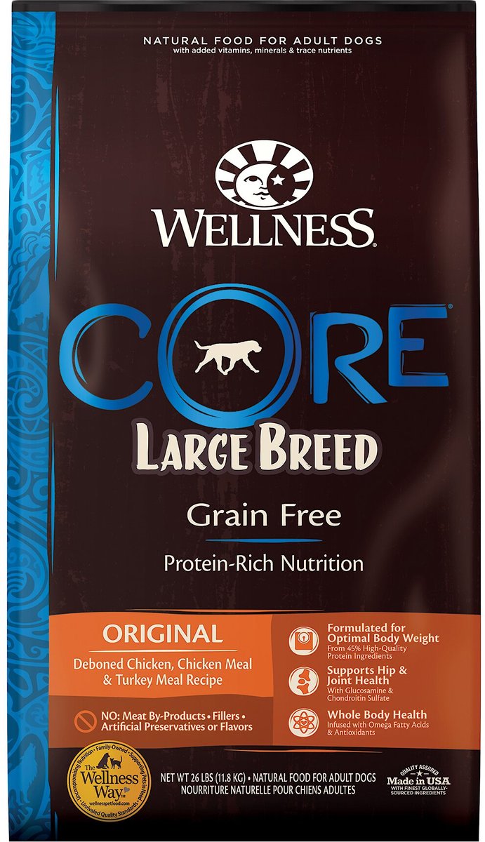 Wellness CORE Grain-Free Large Breed Chicken & Turkey Recipe Dry Dog Food