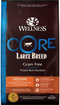 Wellness CORE Grain-Free Large Breed Chicken & Turkey Recipe Dry Dog Food 