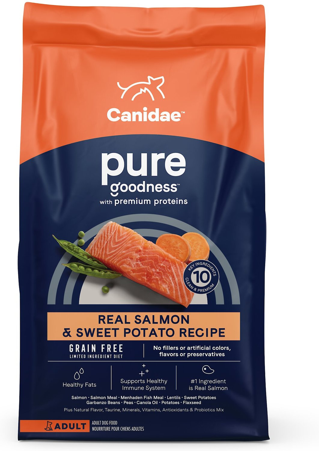 salmon dog food with grain