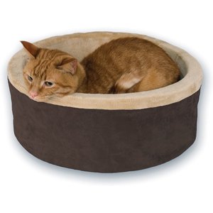 K&H Pet Products Thermo-Kitty Cat Bed, Mocha, Small