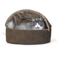 K&H Pet Products Thermo-Kitty Deluxe Hooded Cat Bed, Mocha, Large