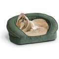 K&H Pet Products Deluxe Orthopedic Bolster Cat & Dog Bed, Green, Medium
