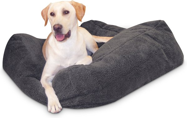 K&H Pet Products Cuddle Cube Pillow Cat & Dog Bed, Grey, Large slide 1 of 8