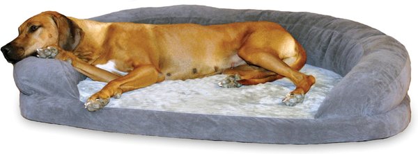K&H Pet Products Orthopedic Bolster Cat & Dog Bed, Gray, X-Large slide 1 of 9