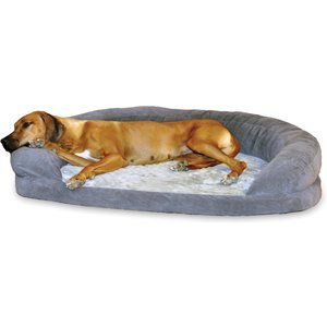 K&H Pet Products Orthopedic Bolster Cat & Dog Bed, Gray, X-Large