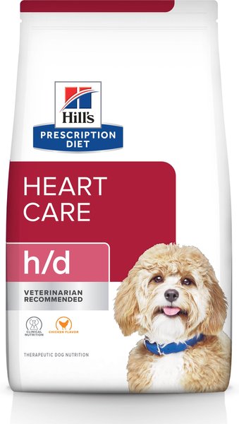 Hill's Prescription Diet h/d Heart Care Chicken Flavor Dry Dog Food, 17.6-lb bag slide 1 of 9