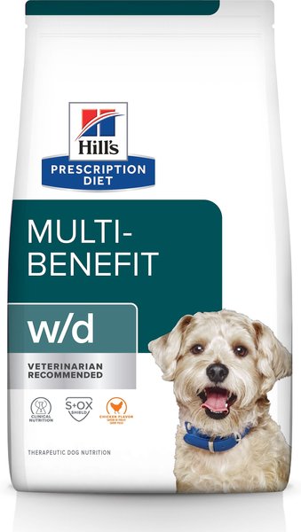 Hill's Prescription Diet w/d Multi-Benefit Chicken Flavor Dry Dog Food, 17.6-lb bag slide 1 of 11