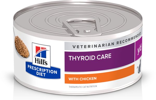 Hill's Prescription Diet y/d Thyroid Care with Chicken Wet Cat Food, 5.5-oz, case of 24 slide 1 of 10