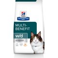 Hill's Prescription Diet w/d Multi-Benefit Digestive, Weight, Glucose, Urinary Management with Chicken Dry Cat Food, 4-lb bag