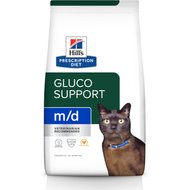 Hill's Prescription Diet m/d GlucoSupport Chicken Flavor Dry Cat Food, 4-lb bag
