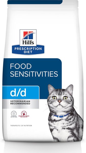 Hill's Prescription Diet d/d Skin/Food Sensitivities Venison & Green Pea Dry Cat Food, 3.5-lb bag slide 1 of 11