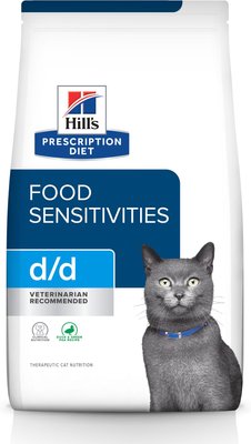Hill's Prescription Diet d/d Skin/Food Sensitivities Duck & Green Pea Formula Dry Cat Food, slide 1 of 1