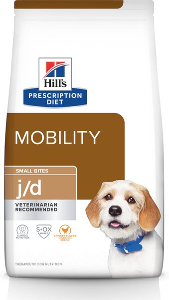 Hill's Prescription Diet j/d Joint Care Small Bites Chicken Flavor Dry Dog Food, 8.5-lb bag slide 1 of 9