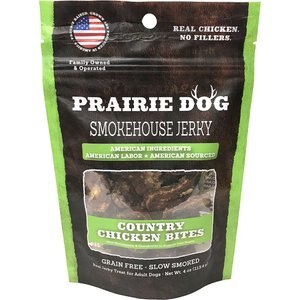 Prairie Dog Chicken Jerky Bites Dog Treats, 4-oz bag