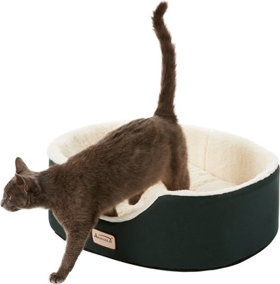Armarkat Oval Bolster Cat & Dog Bed, Laurel Green/Ivory, slide 1 of 1