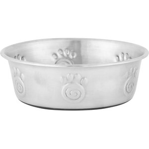 PetRageous Designs Cayman Classic Non-Skid Stainless Steel Dog & Cat Bowl, 2-cup