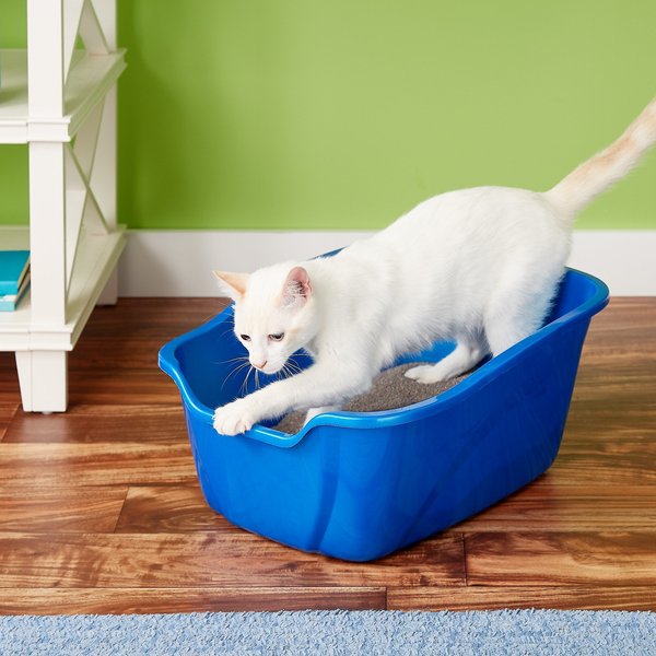 Van Ness High Sides Cat Litter Pan, Blue, Large slide 1 of 7